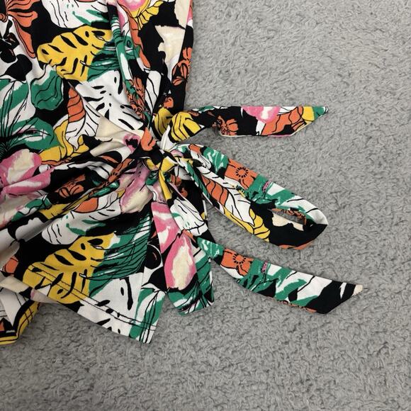 Lane Bryant Womens Plus Top Floral size 18/20 Bow Tie Hem autumn - Picture 11 of 13